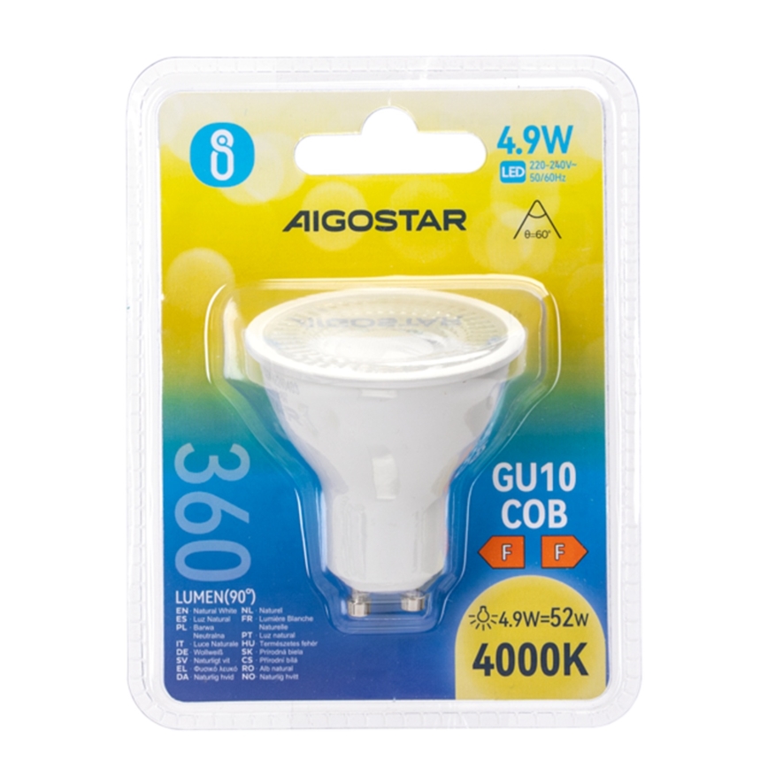 LED крушка COB GU10/4,9W/230V 4000K - Aigostar