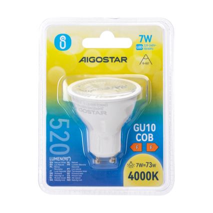LED крушка COB GU10/7W/230V 4000K - Aigostar