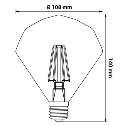 LED Крушка CRYSTAL E27/4W/230V 2200K