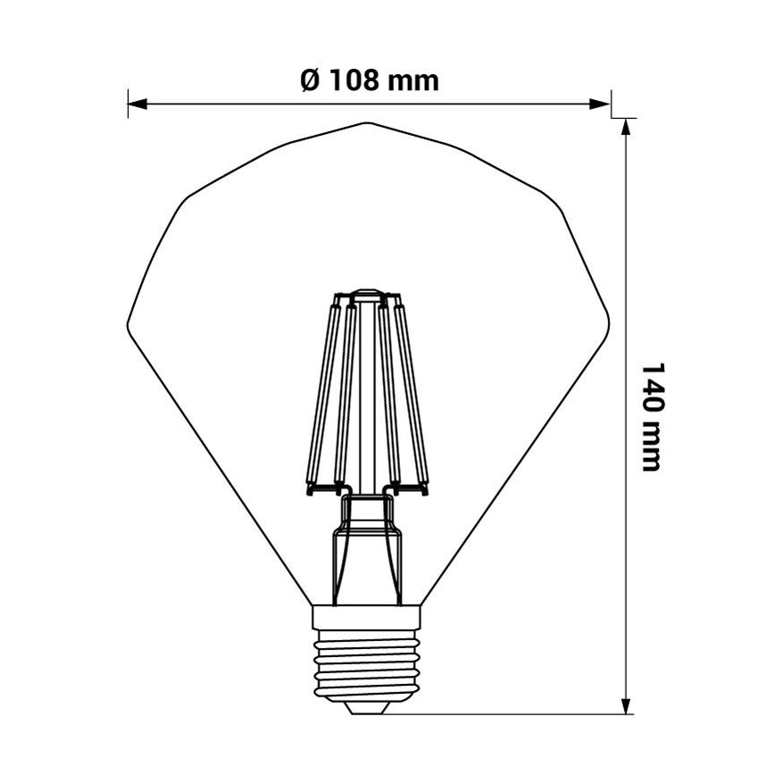 LED Крушка CRYSTAL E27/4W/230V 2200K