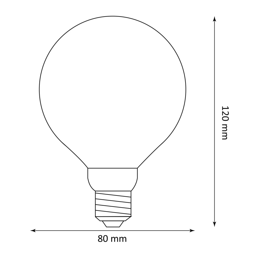LED Крушка DECO VINTAGE G80 E27/4W/230V 1800K