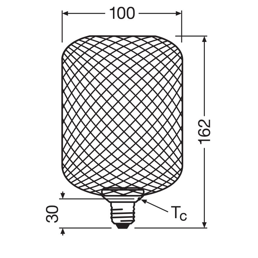LED Крушка DECOR FLAT E27/3,5W/230V 2700K черен - Osram