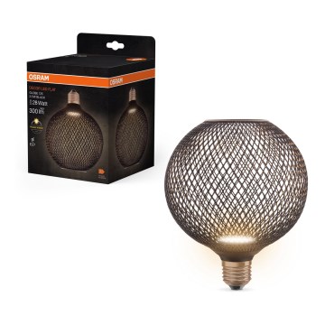 LED Крушка DECOR FLAT G125 E27/3,5W/230V 2700K черен - Osram
