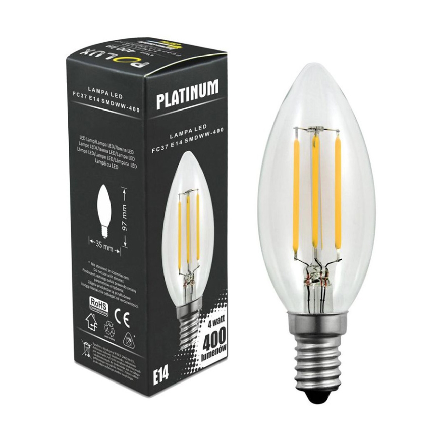 LED Крушка C37 E14/4W/230V 3000K