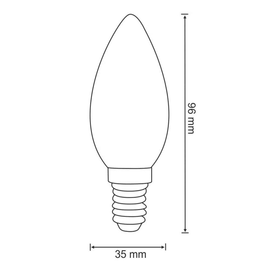 LED Крушка C37 E14/4W/230V 3000K