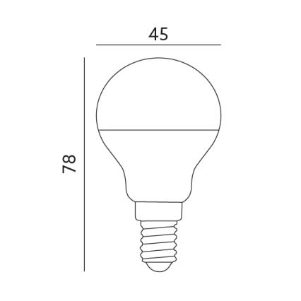 LED Крушка E14/7W/230V 3000K 525lm