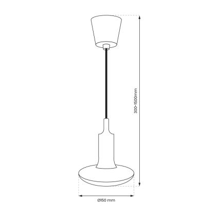 LED Крушка E27/15W/230V 6000K + захранващ кабел