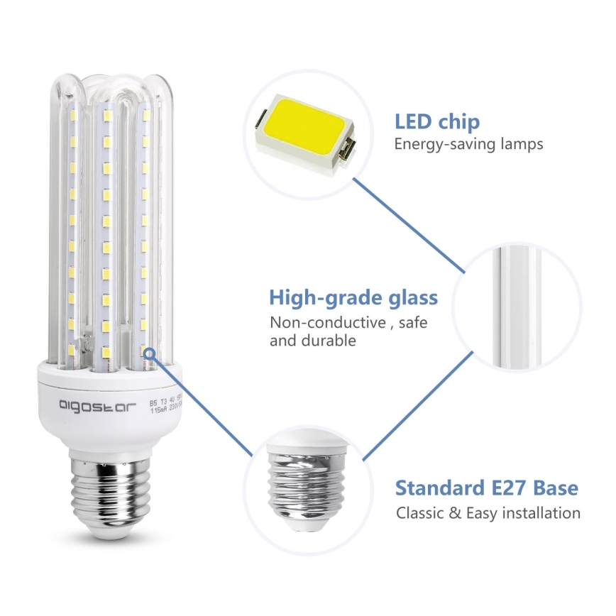 LED Крушка E27/15W/230V 6500K - Aigostar
