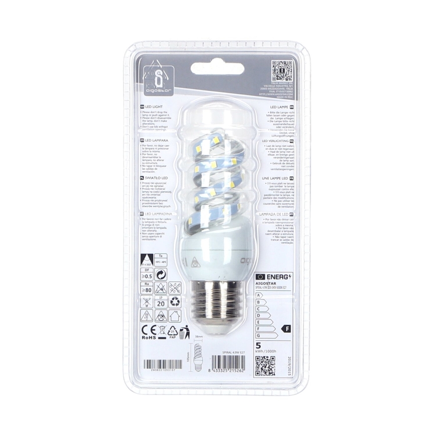 LED Крушка E27/4,9W/230V 6500K - Aigostar