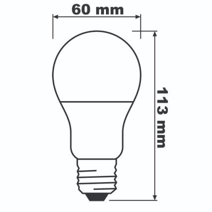 LED Крушка ECO E27/8,5W/230V 2700K 806lm