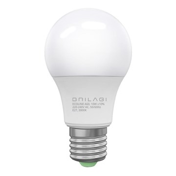 LED крушка ECOLINE A60 E27/10W/230V 3000K CRI 92 - Brilagi