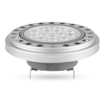 LED Крушка ECOLINE AR111 G53/12W/12V 3000K 30° сребрист - Brilagi