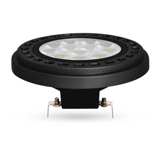 LED Крушка ECOLINE AR111 G53/12W/12V 4000K 30° черен - Brilagi