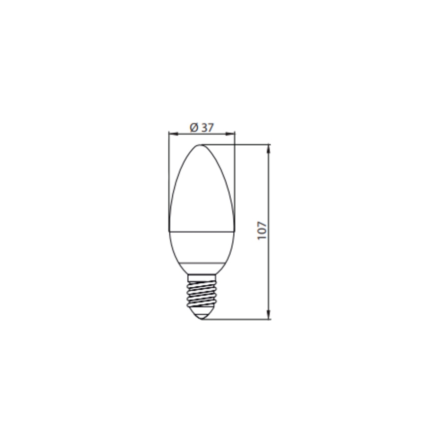 LED Крушка ECOLINE C37 E14/7W/230V 4000K -  Brilagi