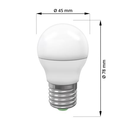 LED Крушка ECOLINE G45 E27/7W/230V 4000K - Brilagi