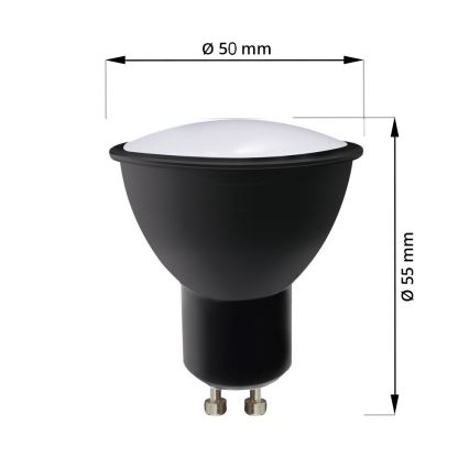LED Крушка ECOLINE GU10/6W/230V 4000K черен - Brilagi