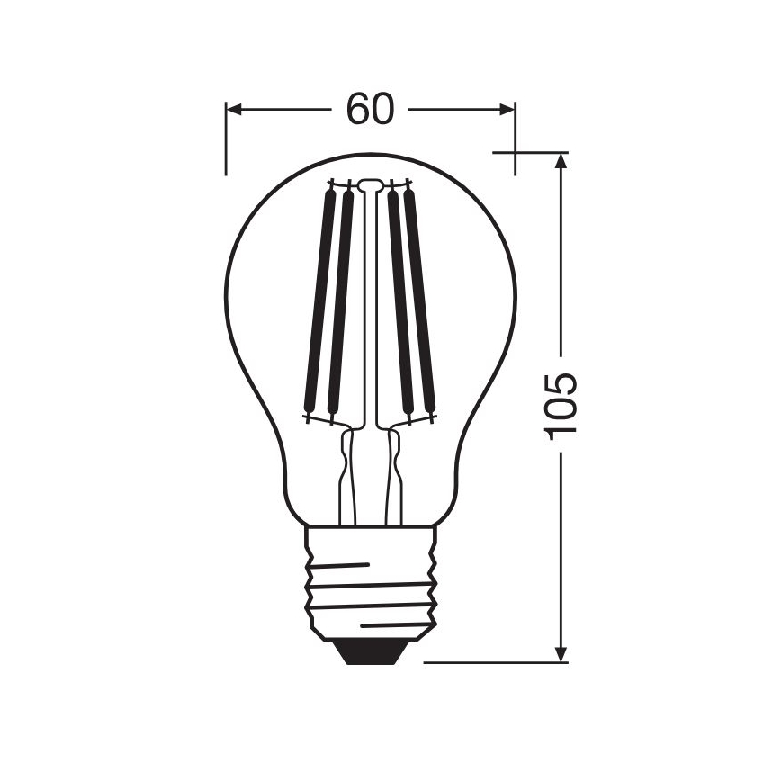 LED Крушка FILAMENT A100 E27/11W/230V 2700K - Osram