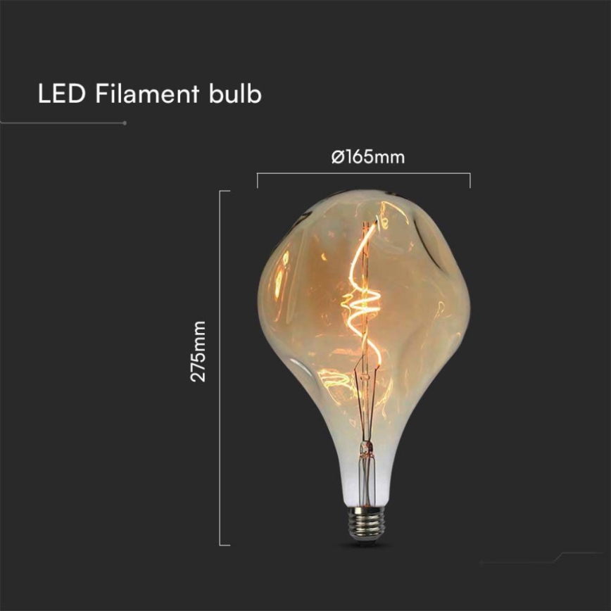 LED крушка Filament A165 E27/4W/230V 1800K