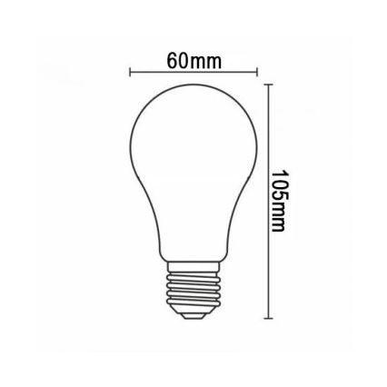 LED Крушка FILAMENT A60 E27/12W/230V 330° 3000K