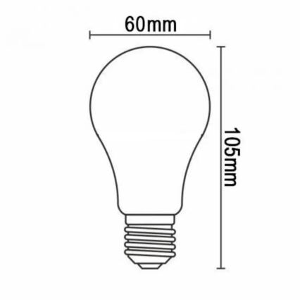 LED Крушка WHITE FILAMENT A60 E27/13W/230V 3000K