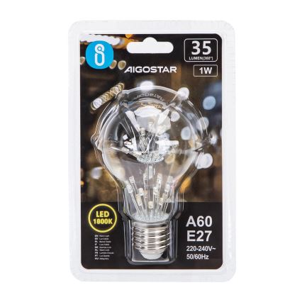 LED Крушка FILAMENT A60 E27/1W/230V 1800K - Aigostar