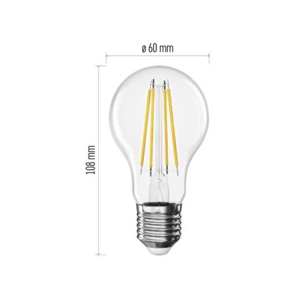 LED Крушка FILAMENT A60 E27/3,8W/230V 4000K
