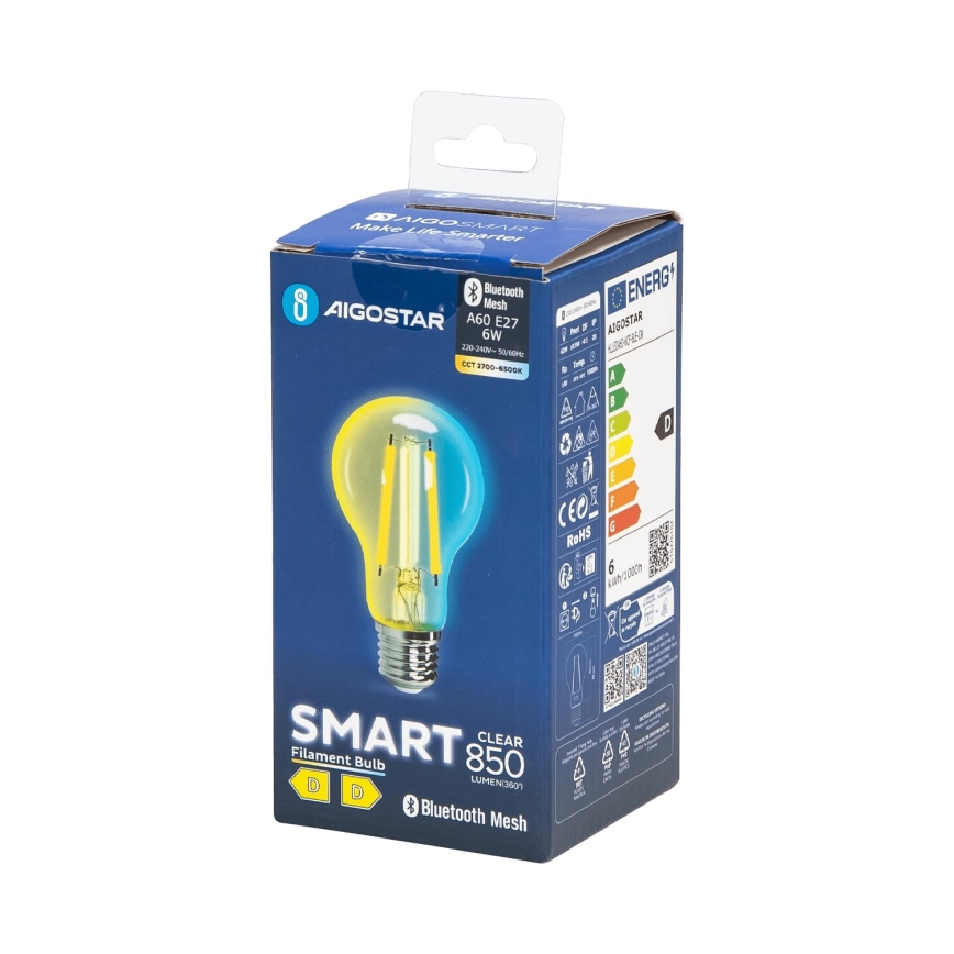LED Димируема крушка FILAMENT MESH Smart A60 E27/6W/230V 2700-6500K - Aigostar