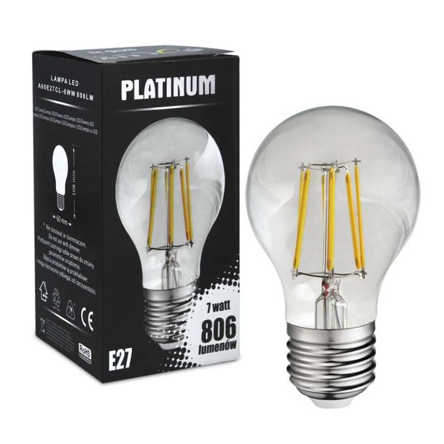 LED Крушка FILAMENT A60 E27/7W/230V 3000K