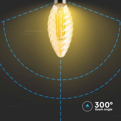 LED Крушка FILAMENT AMBER E14/4W/230V 2200K
