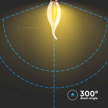 LED Крушка FILAMENT AMBER E14/4W/230V 2200K