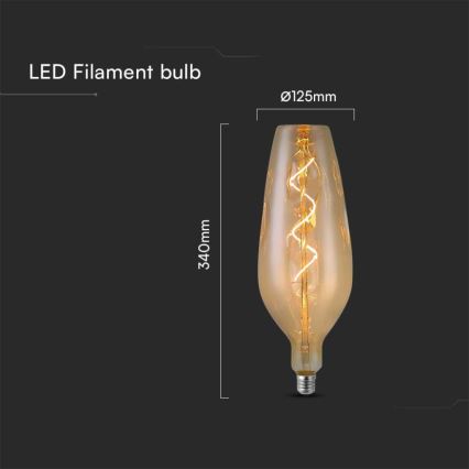 LED Крушка FILAMENT B125 E27/4W/230V 2700K