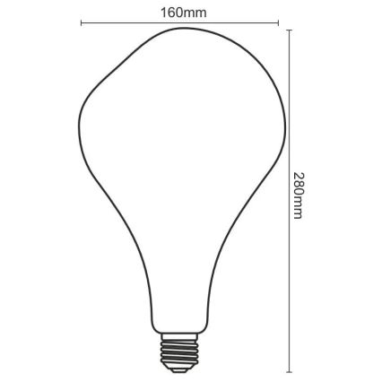 LED Крушка FILAMENT BUMPED SMOKE ET160 E27/4W/230V 2000K