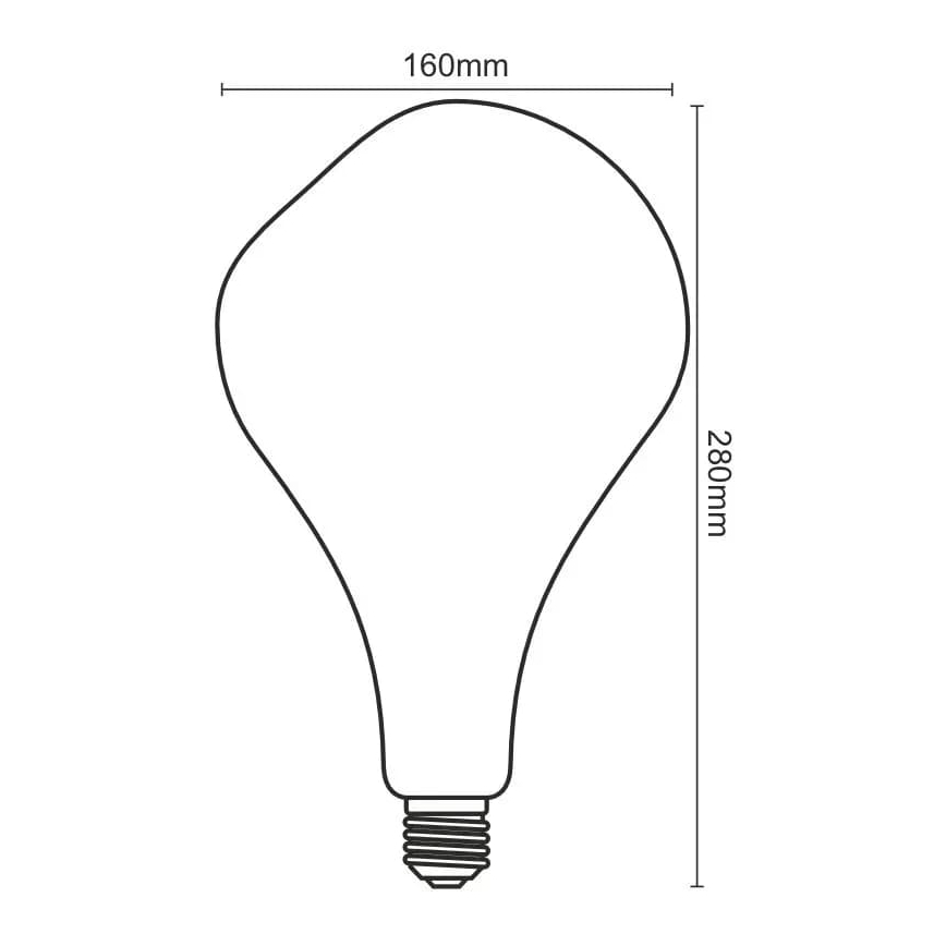 LED Крушка FILAMENT BUMPED SMOKE ET160 E27/4W/230V 2000K