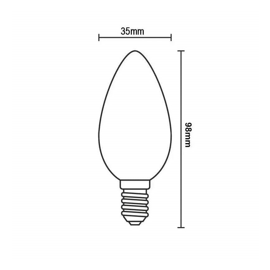 LED Крушка WHITE FILAMENT C35 E14/4,5W/230V 3000K