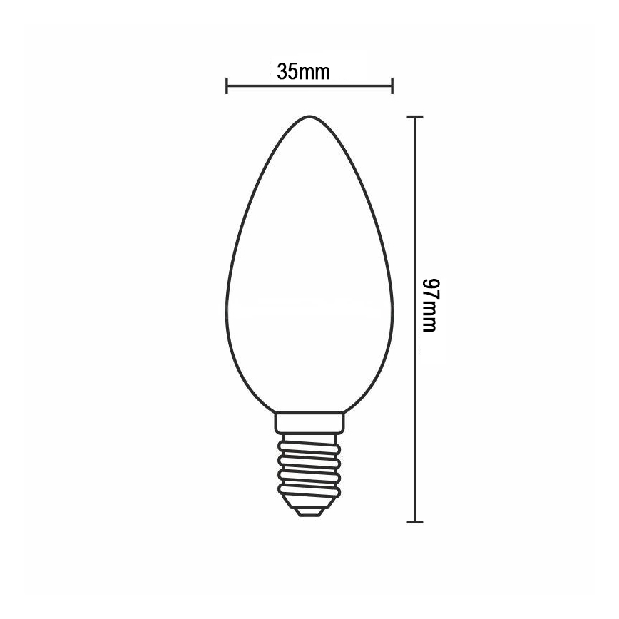 LED крушка ФИЛАМЕНТ C37 E14/6W/230V 3000K