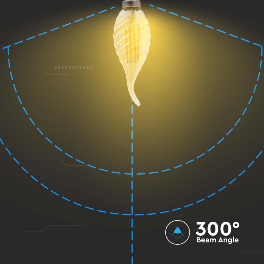 LED Крушка FILAMENT E14/4W/230V 2200K