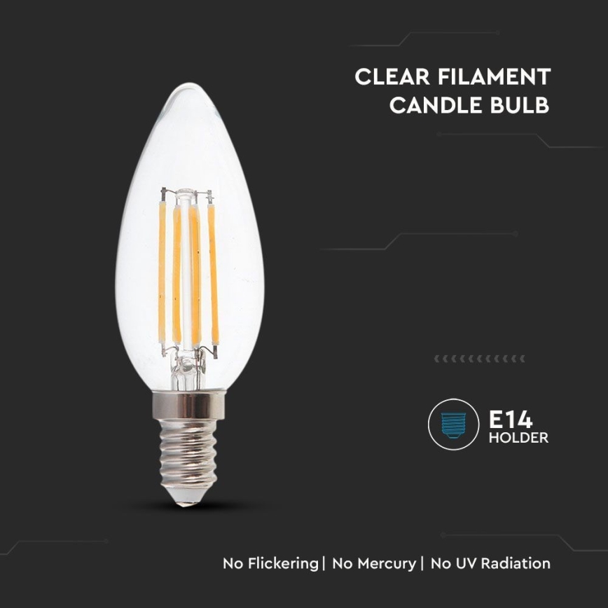 LED Крушка FILAMENT E14/4W/230V 3000K