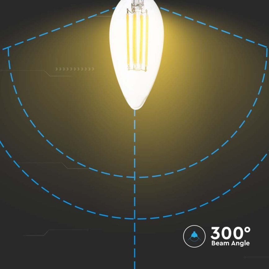 LED Крушка FILAMENT E14/4W/230V 6500K