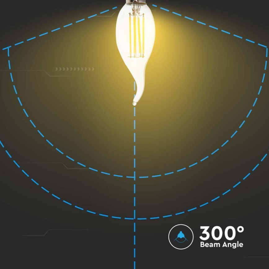 LED Крушка FILAMENT E14/4W/230V 6500K