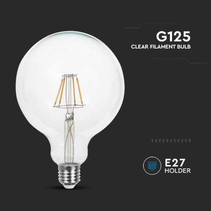 LED Крушка FILAMENT G125 E27/10W/230V 3000K