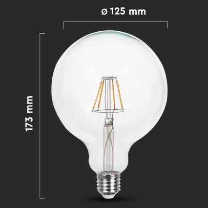 LED Крушка FILAMENT G125 E27/10W/230V 3000K