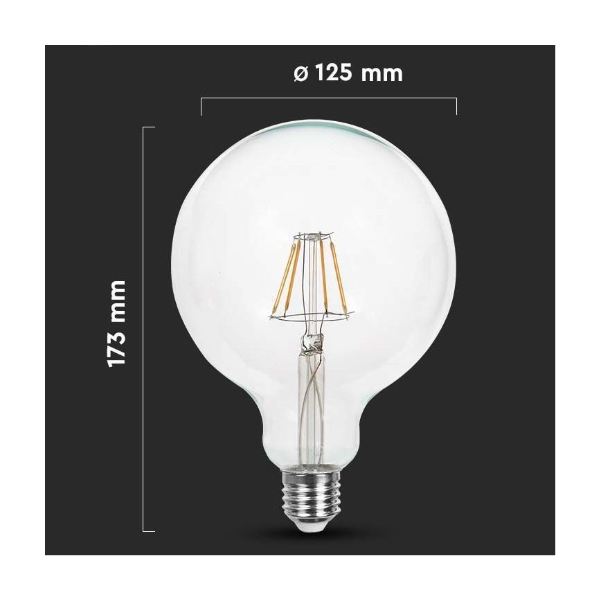 LED Крушка FILAMENT G125 E27/10W/230V 3000K