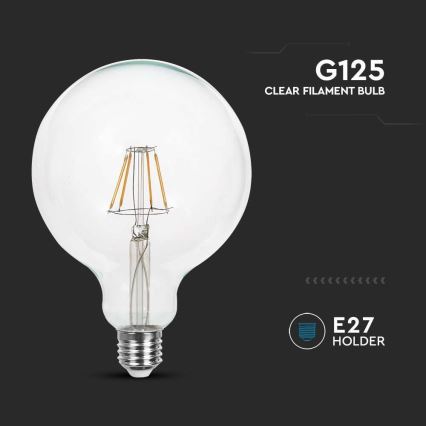 LED Крушка FILAMENT G125 E27/10W/230V 4000K