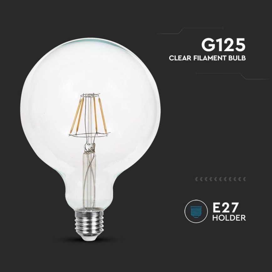 LED Крушка FILAMENT G125 E27/10W/230V 4000K