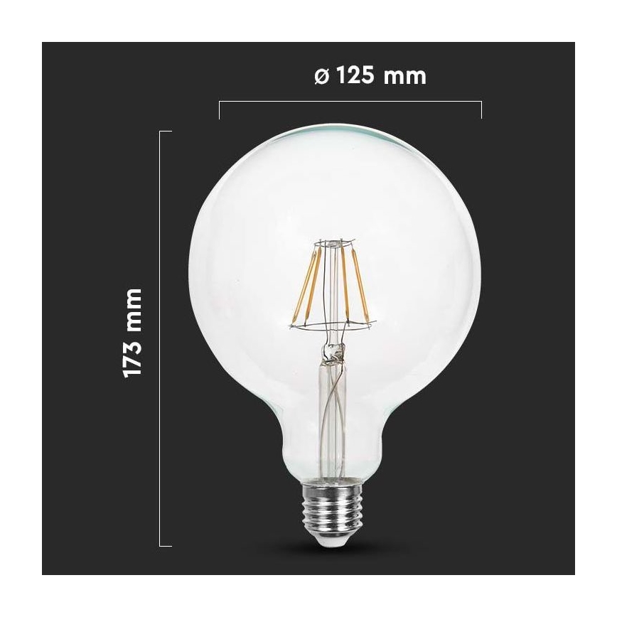 LED Крушка FILAMENT G125 E27/10W/230V 4000K