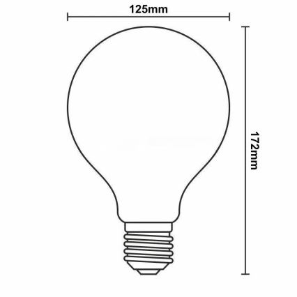 LED крушка ФИЛАМЕНТ G125 E27/11W/230V 3000K