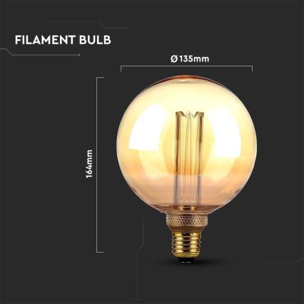 LED Крушка FILAMENT G125 E27/4W/230V 1800K Art Edition