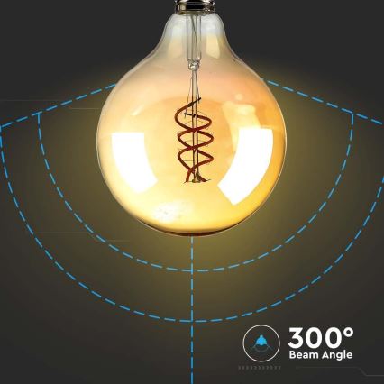 LED Крушка FILAMENT G125 E27/6W/230V 1800K