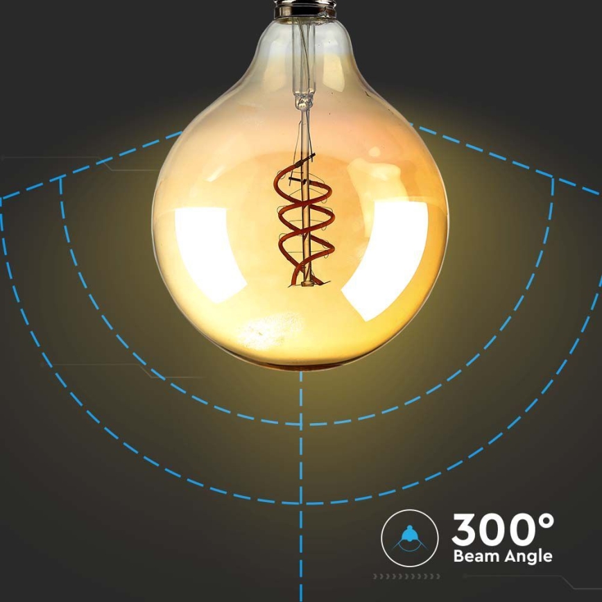 LED Крушка FILAMENT G125 E27/6W/230V 1800K