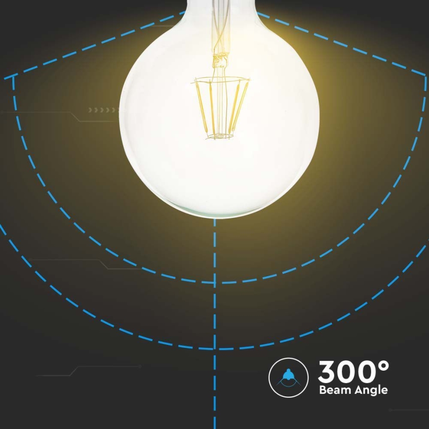 LED Крушка FILAMENT G125 E27/6W/230V 3000K